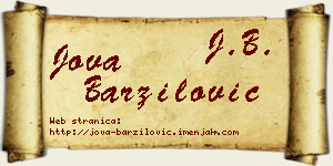 Jova Barzilović vizit kartica